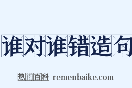 谁对谁错造句是什么意思的图片